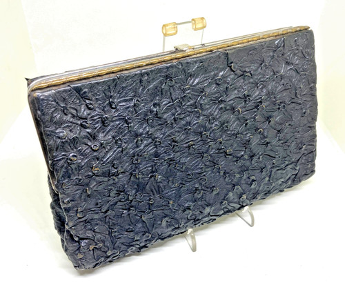 Vintage leder abendtasche - leder,
