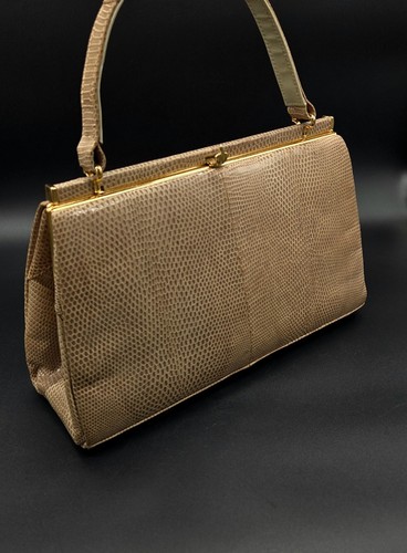Vintage leder handtasche - leder,
