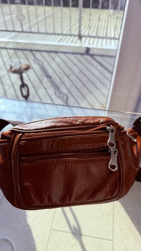 Bauchtasche leder braun - leder, 2