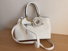 Damenhandtasche Leder, Weiß