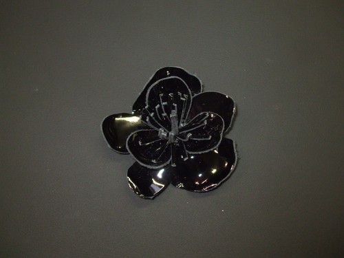 Lederblüte schwarz 5 - lederblüte,